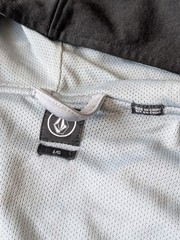 Volcom Men’s Zip Hoodie Grayscale Color Block Pockets Skate Ski Tech Fleece LG