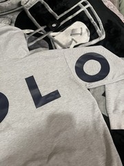 Polo Ralph Lauren Hoodie Big Letter Spellout Size S Gray Logo Big Pony