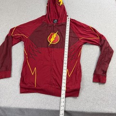 DC Comics The Flash Hoodie Mens Medium Red Graphic Full Zip