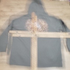 Burlebo Hoodie Sweatshirt Mens XL Gray Pullover Fleece Duck Camo Back Graphic