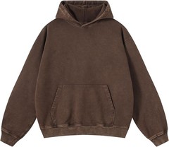 Mens Vintage Acid Wash Hoodie Oversized Pullover Streetwear Sweatshirt