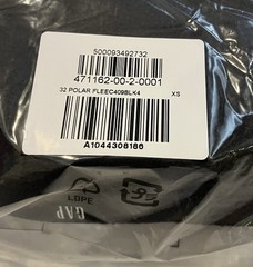 Yeezy GAP Balenciaga mensz XS (S-M Fit) “Padded Polar Fleece/ Black” *RP$200*