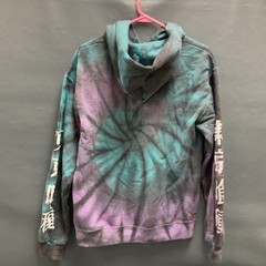 Purple, Green & Black Tie Dye Tokyo Ghoul Hoodie Ken Kaneki W/Mask Medium