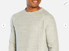 Banana Republic Men’s Waffle Crew Sweatshirt SIZE L COLOR GRAY