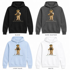 Golf Bear Hoodie Vintage Preppy Golfer Graphic Sweatshirt Unisex Golf Lover Gift