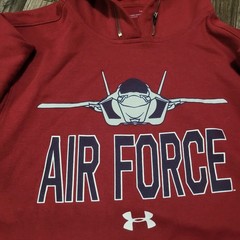 Under Armour Hoodie Mens Large Red Pullover U.S. Air Force USAF