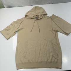 J Lindeberg Pullover Mens Large Khaki Beige 100% Wool Merino Hoodie Golf