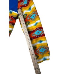 Massive Outdoor XL Aztec Southwestern Fleece Hooded Pullover Blue Multicolor