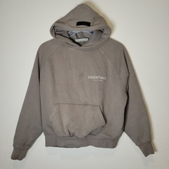 Essentials Fear of God Men’s Desert Taupe Fleece Pullover Hoodie Logo XXS