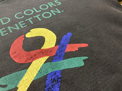 United Colors of Benetton Sweatshirt Size M Black Made In Indonesia Vintage 90’s