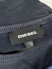 Diesel Blue Big Logo Long Sleeve Comfort Men’s Basic Cotton Sweatshirt Sz M
