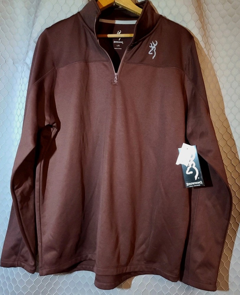 NWT Jacket Browning Mens Pullover Coat Rust 1/4 Zip Cedar Microfiber Chest 36″