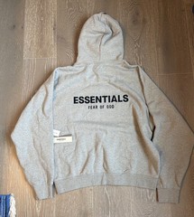 Fear of God Essentials Hoodie SS22 Dark Oatmeal Gray – 100% Authentic Size L