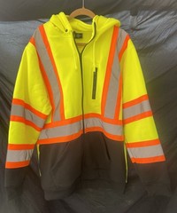High Visibility Fleece Hoodie 3XL Vendace Construction Work Jacket Sweatshirt