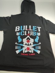 XL New Japan Pro Wrestling Chicago Flag Bullet Club Hoodie WWE AEW NJPW RARE
