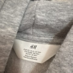 Gray H&M Teens CA 14A+ Pullover Fleece Hoodie Long Sleeve Pockets