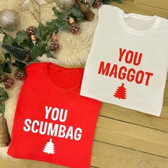 YOU SCUMBAG You Maggot Family Christmas Jumper | Xmas Sweatshirt | Xmas Jumper
