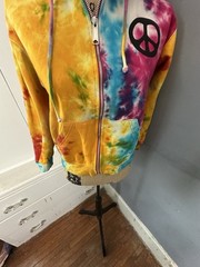 US Vintage Tie Dye Peace Sign Hoodie