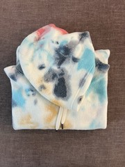 feat Tie-Dye Pullover Hoodie 2XL Multicolor Fleece Drawstring Kangaroo Pocket