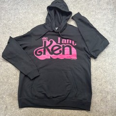 The Barbie Movie I Am Ken Unisex Hoodie Mattel Size Large Black Sweatshirt