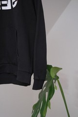 Diesel Men’s Black Cotton Big Logo Hoodie Size XL Made in Bangladesh
