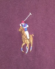 Polo Ralph Lauren Mens Medium Burgundy Hoodie Pony Logo Fleece Pullover