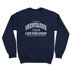 Shawshank Redemption State Pen. Jail Movie Retro Navy Crewneck Sweatshirt