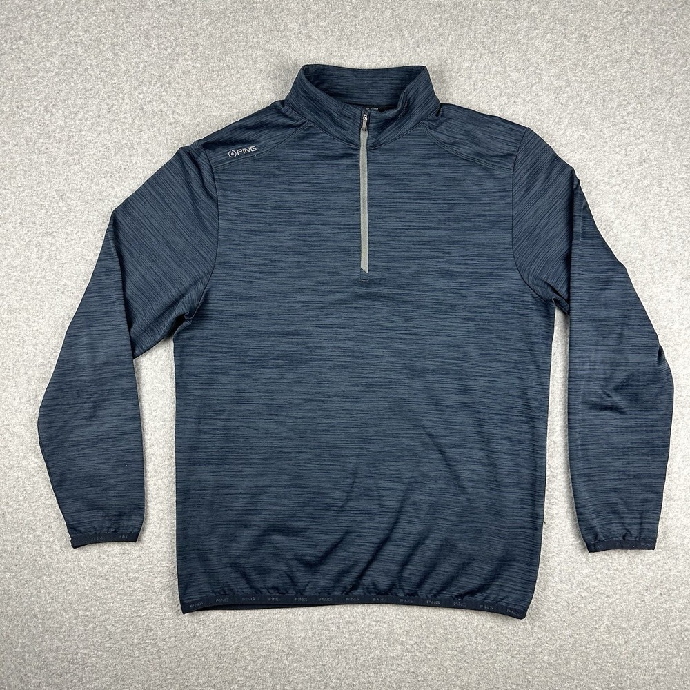 Ping Sensorwarm Men’s Lightweight 1/4 Zip Golf Jacket Size L Blue Patterned