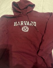 Harvard University Burgundy Maroon Pullover Hoodie Sweatshirt Size Small