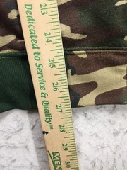 VTG Woodland Camo Full Zip Hoodie Mens XL 46 Foam Filled Polyester Hood Pockets