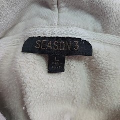 Yeezy Season 3 Off White Cream Hoodie Sweatshirt Large Kanye West Oversized