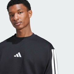 adidas men Essentials 3-Stripes Fleece Sweatshirt