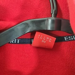 Esprit Sweatshirt Mens Medium Red Mock Neck Full Zip Long Sleeve Graphic Casual