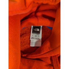 The North Face Mens Orange Blue Logo Pullover Hoodie Sweatshirt Large #2375