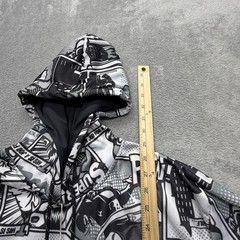 Oh Snap! Hoodie Mens Large Gray Comic Graphic Fleece Pullover Oh Snap