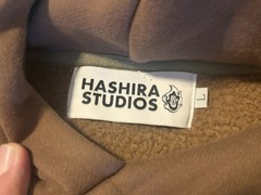 Hashira Studios Hoodie Brown With Graphics Large Size