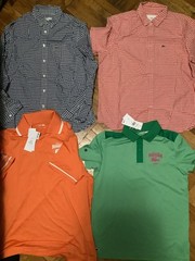 Reseller Lacoste lot polos sweaters hoodie shorts 17 items