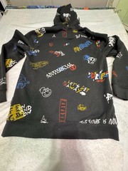 Brooklyn Cloth Hoodie Men Size M Black Sweatshirt Hip Hop Back To School Doodle