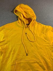 NovaMen Hoodie Men XL? 46″ Chest Yellow Fleece Lined Kangaroo Pockets Activewear