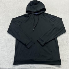Grayson & Dunn Hoodie Men Large Black Pullover Fleece Stretch Hooded Pocket Golf