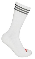 adidas Men’s Tour Performance Crew Athletic Socks, Cushioned Sole, White