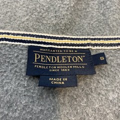 Pendleton Hoodie Mens Small Full Zip Sweatshirt Jacket Gray Southwestern