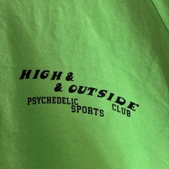 Pasadena Leisure Club Sweatshirt M L Neon Green High & Outside USA Made RRP £175