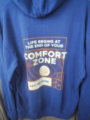 Seek Discomfort Yes Theory Lightning Bolt Classic Blue Pullover Hoodie Mens L