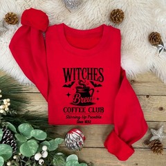 Witches Brew Coffee Club Jumper | Autumn Sweatshirt | Halloween Theme Jumper