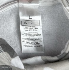 Adidas Camo Hoodie Large Gray White Pullover Fleece Logo Sweatshirt