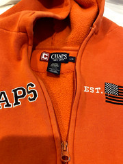 Chaps Ralph Lauren Hoodie Sweatshirt Men Large Embroidered Logo Full Zip