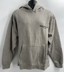 Authentic Fear of God Essentials Men’s Dark Oatmeal Pullover Hoodie Size Large