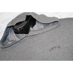 Orvis Hoodie Mens Medium Gray Classic Shirt Pullover Rayon Polyester Blend