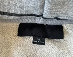 Black Scale Front Zip Hoodie Jacket Grey w/ Black Geometric Pattern All Over XL